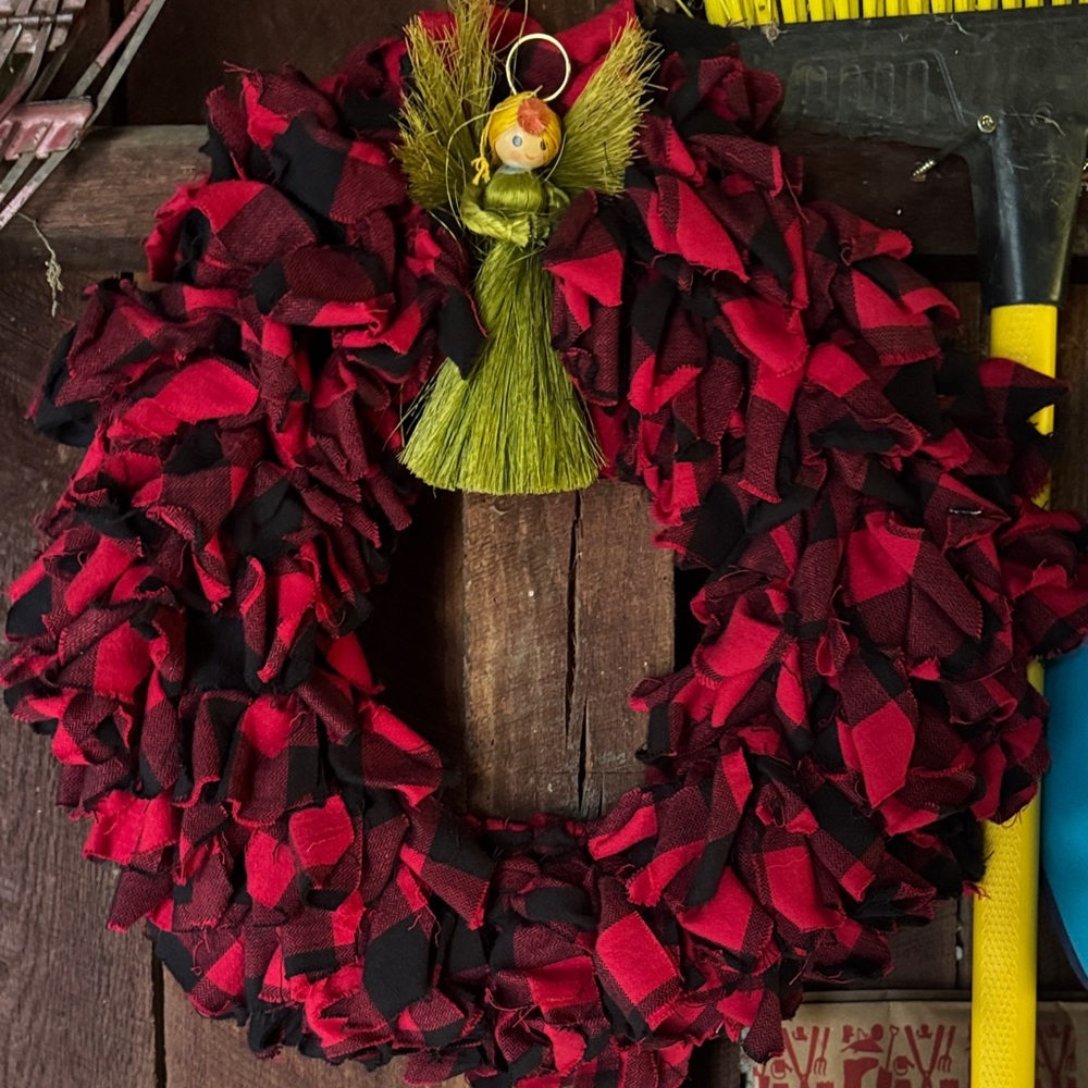 Red and Black Plaid Wreath
